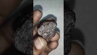 Carbonado meteorite black diamond 55gms magnetic heavy and very hard materials composition [upl. by Tnomyar]