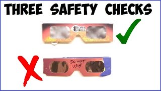 Counterfeit Solar Eclipse Glasses  Three Ways To Spot A Potential Problem [upl. by Kajdan842]