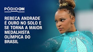 Rebeca Andrade é ouro no solo e se torna a maior medalhista olímpica do Brasil  LIVE CNN [upl. by Melleta765]