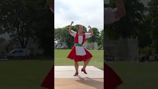 Rachael Walker dancing the Irish Jig scottishdance at Oldmeldrum highlandgames in 2023 shorts [upl. by Fulmis]