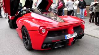 LaFerrari driving in Munich Start Up and Sound [upl. by Negem]