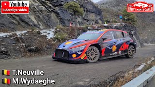 test rallye MonteCarlo 2024 essai Hyundai i20 WRC  TNeuville full attack  Snow  tout au câble [upl. by Tova]