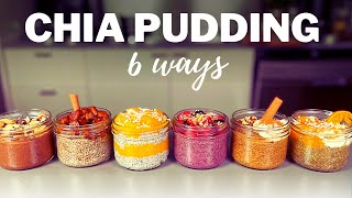 CHIA PUDDING » 6 Flavours for Easy Healthy Breakfast Snacks  SpringSummer Meal Prep [upl. by Frankie]