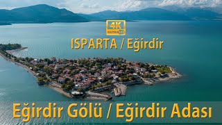 4K Aerial video of Egirdir Lake Road to Green Island in Isparta Video by Aslan Özcan [upl. by Yeslaehc]