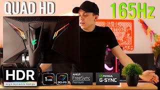 Este no es otro monitor gamer mas Review Aorus FI27Q  QuadHD 165hz 1ms HDR DCIP3 [upl. by Otrebtuc118]