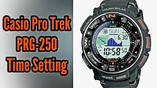 Casio ProTrek PRG250 Time Setting  Watch Repair Channel [upl. by Maller]