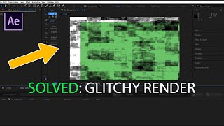 How to fix after effects glitchy render [upl. by Aurita]