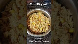 South Indian style Corn Biriyani  Lunch box Recipe  One pot Recipe  Best when travel  Ep 24 [upl. by Maybelle]