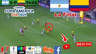 Argentina vs Colombia en vivo donde ver a que hora juega Argentina vs Colombia La Final 2024 [upl. by Yelra]