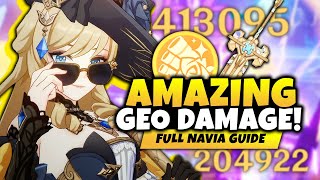 NEW PLAYSTYLE Full C0 Navia Guide amp Build Best Artifacts Weapons amp Teams Genshin Impact [upl. by Mapes]