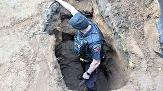 Manmade tunnels connecting tents to generator found in Hamilton Ontario [upl. by Nnairak]