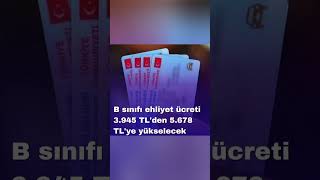 EHLİYET ALACAKLARIN DİKKATİNE ‼️💯⚠️ keşfet ehliyet zamlıfiyat vlog alışveriş [upl. by Elatnahs648]