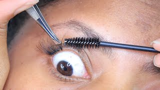 DIY INDIVIDUAL LASHES  PART 1 most requested Sharatia Banks [upl. by Petit]