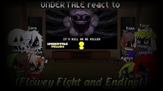 UNDERTALE reacts to UNDERTALE YELLOW Neutral Route Flowey Fight and Ending [upl. by Eiralam]