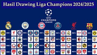 Hasil Drawing Liga Champions 20242025  Liverpool vs Real Madrid  League Phase Draw UCL 20242025 [upl. by Munshi]