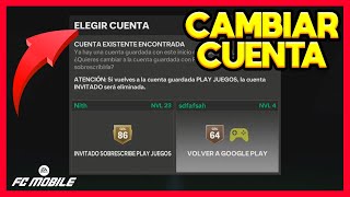 ✅COMO CAMBIAR DE CUENTA EN FC MOBILE [upl. by Akemrej]