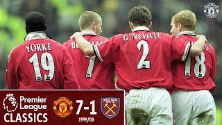 Premier League Classic  Manchester United 71 West Ham  199900 [upl. by Yardley340]