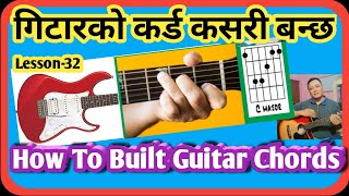 How to built guitar chords  Guitar chord class  गिटारको कर्ड कसरी बन्छ सिक्नुहोस [upl. by Kristien]