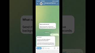 background remover bot telegram shorts ytshorts youtubeshorts [upl. by Ellerey]