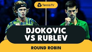 Novak Djokovic vs Andrey Rublev Highlights  Nitto ATP Finals 2022 [upl. by Cobbie758]