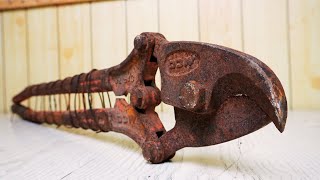 Restoration of rusted electric cable cutters picked up at the scrap yard  successful restoration [upl. by Nalani317]