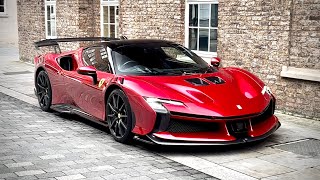 FIRST Ferrari SF90 XX Arrives in London [upl. by Ordnael]