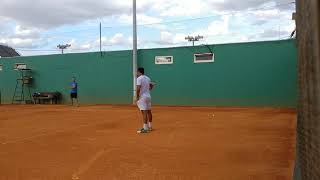 Court level view of Nicolas Almagro practicing at Millennium Estoril Open 2017 [upl. by Burrill]