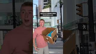 Stranger Stops Pedestrian On The Street With A Mystery Box Shorts [upl. by Julee]