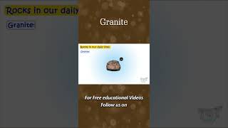 Granite  Types of Granite  Uses of Granite  Rock  Types of Rocks uses of Rocks Science shorts [upl. by Raybourne890]