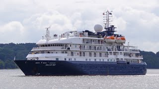 ISLAND SKY mini luxury cruise ship heading for the Port of ipswich 6821 [upl. by Berck460]