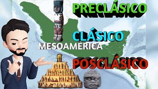 Preclásico Clásico y Posclásico Mesoamérica  linea del tiempo [upl. by Gere]