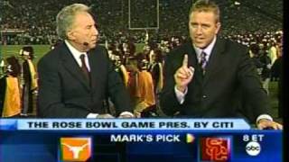 ESPN Gameday Picks 2006 Rose Bowl  Corso picks Texas [upl. by Kcaj]