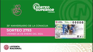 Sorteo Superior No 2793 quotCELEBRANDO EL 35° ANIVERSARIO CONAGUAquot [upl. by Adnic]