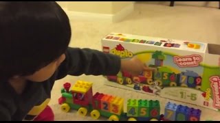 Kid playing with toys Lego Duplo Number Train [upl. by Somerset334]