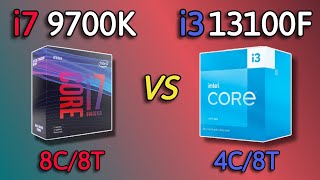 i3 13100f vs i7 9700k  benchmarks [upl. by Harilda650]