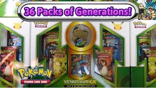 Opening 9x Venusaur EX Red amp Blue collection boxes Generations quotbooster boxquot  36 Packs [upl. by Edric]