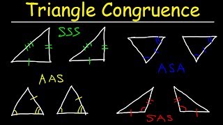 Triangle Congruence Theorems Two Column Proofs SSS SAS ASA AAS Postulates Geometry Problems [upl. by Ko]