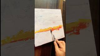 Mesmerizing Acrylic Textured Sunset  Relaxing Art Therapy Short 🎨✨ [upl. by Guglielmo]