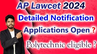 Ap lawcet 2024Detailed Notification Released [upl. by Neeruam]