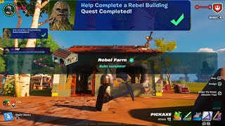 How to EASILY Help Complete a Rebel Building in Fortnite locations Quest [upl. by Maisey]