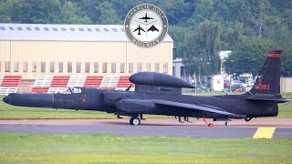 U2 Spy Plane at RAF Fairford 2021 Take Off and Landing Plane Spotting [upl. by Wallache]