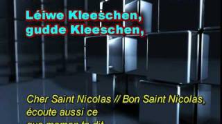 apprendre luxembourgeois clip  24 Lulling  Léiwe Kleeschen chanson  karaoke Saint Nicolas [upl. by Chi]