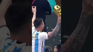 Messi world cup celebration messi messilovers worldcupchampions football [upl. by Eihtur]