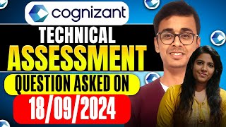 Cognizant 18092024 technical Assessment Questions asked [upl. by Ahsatsan]