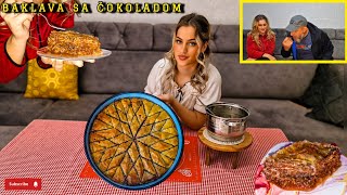 MOJA PRVA BAKLAVA SA ČOKOLADOM Šta vi kažete🥰 [upl. by Ahsai]