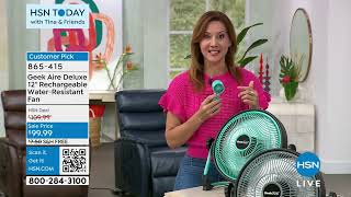 Geek Aire Deluxe 12quot Rechargeable WaterResistant Fan [upl. by Lettie594]