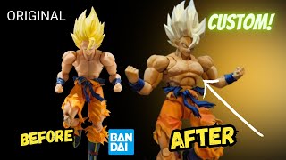 DRAGON BALL Z  Goku Legendary Super Saiyan Sh Figuarts Custom  ITS AMAZING NOW goku dbz [upl. by Ponzo384]