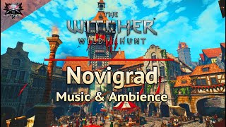 The Witcher 3  Novigrad  Music amp Ambience  Relaxing Witcher 3 City Music relax study [upl. by Akli748]