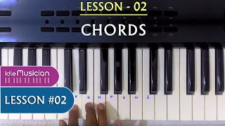 keyboard beginner lessons 2  chords  Telugu [upl. by Zohar496]