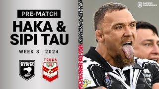 Pacific Championships 2024  Haka amp Sipi Tau  Kiwis v Tonga  PreMatch Ceremony [upl. by Kaete]